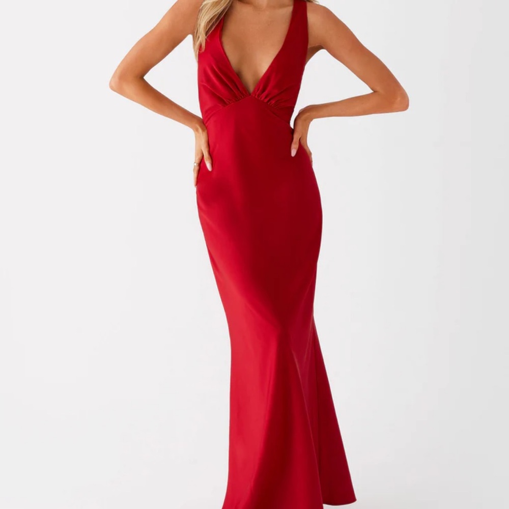 Peppermayo Red Backless Dress